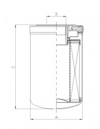 Фильтр гидравлический A413G25 (=P164384) FILTREC